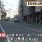 ハローワーク勤務の国家公務員が酒気帯び運転で駐車車両に衝突し逮捕 名古屋・中区