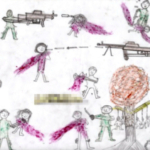 難民の子、深い心の傷　銃殺や拷問の絵を描く