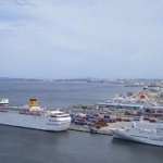 博多港のクルーズ船寄港数減少　全国２位に