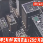 「実質賃金」26か月連続の減少で過去最長　今年5月は前年同月比1.4％減